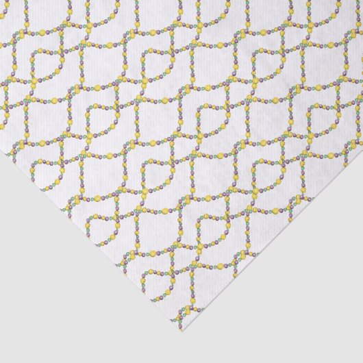 Watercolor Mardi Gras Beads Tissuepapier (Detail)