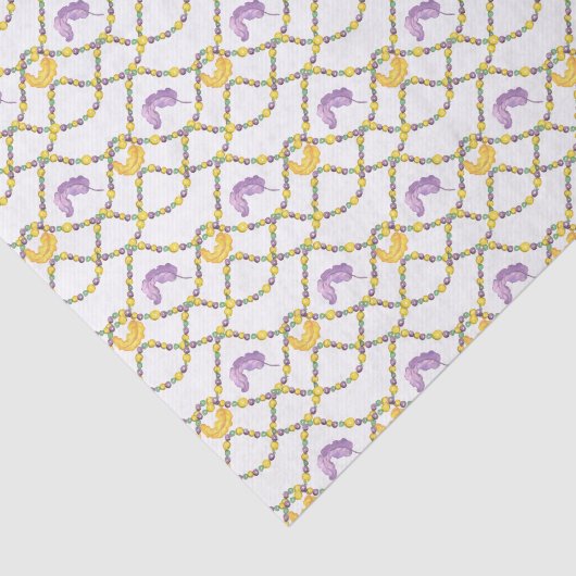 Watercolor Mardi Gras Beads Tissuepapier (Detail)