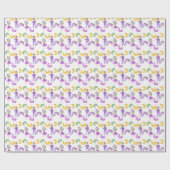 Watercolor Mardi Gras-feest Cadeaupapier (Vlak)