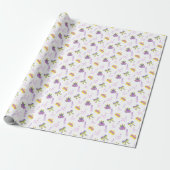 Watercolor Mardi Gras-feest Cadeaupapier (Uitgerold)