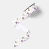 Watercolor Mardi Gras Feest Grosgrain Lint (Achterkant)