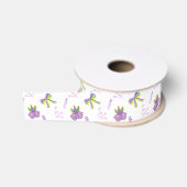 Watercolor Mardi Gras Feest Grosgrain Lint (Spoel)