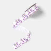 Watercolor Mardi Gras-feest Grosgrain Lint (Achterkant)