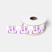 Watercolor Mardi Gras-feest Grosgrain Lint (Spoel)