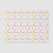 Watercolor Mardi Gras Feest Tissuepapier (Voorkant)