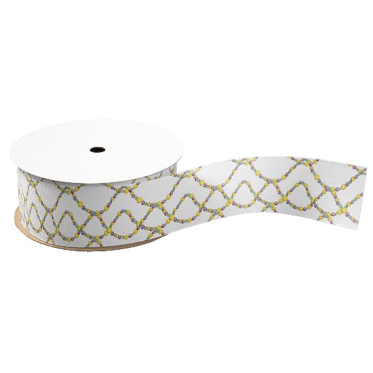 Watercolor Mardi Gras-kralen Grosgrain Lint