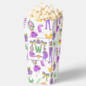 Watercolor Mardi Gras Monogram Crest Bedankdoosjes