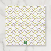 Watercolor Mardi Gras Monogram Crest Bedankjes Labels (Achterkant)