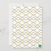 Watercolor Mardi Gras Monogram Crest Party Kaart (Achterkant)