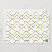 Watercolor Mardi Gras Monogram Crest Photo Feestdagenkaart (Achterkant)