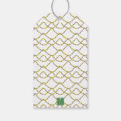 Watercolor Mardi Gras Monogram Wapen Cadeaulabel (Achterkant)