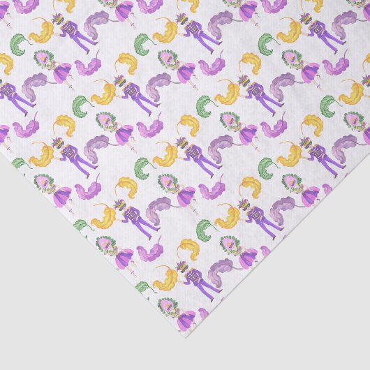 Watercolor Mardi Gras Party Tissuepapier (Detail)