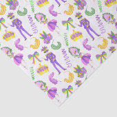 Watercolor Mardi Gras Party Tissuepapier (Detail)