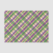 Watercolor Mardi Gras Plaid Tissuepapier (Voorkant)