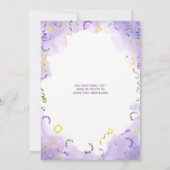 Watercolor Mardi Gras, vetterdinsdagfeest Kaart (Achterkant)