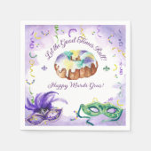 Watercolor Mardi Gras, vetterdinsfeest partij Servet (Voorkant)