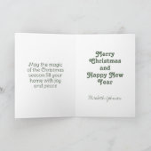 Watercolor Maretak Feestdagen Kaart (Binnen)