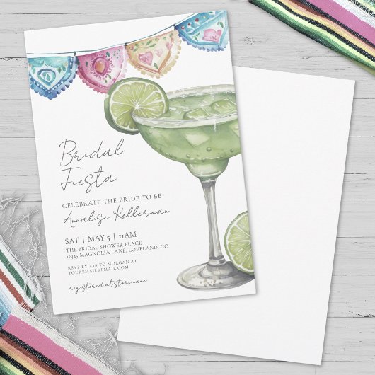 Watercolor Margarita Bruidsdiner Kaart