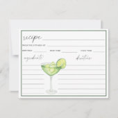Watercolor Margarita Cocktail Bruiloftsrecept (Voorkant)