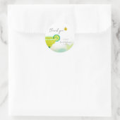 Watercolor Margarita Lime Tequila Bruidsborrel Ronde Sticker (Tas)