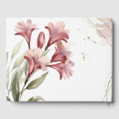 Watercolor Maroon Floral Wedding Gastenboek (Achterkant)
