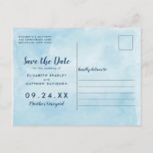 Watercolor Marthas Vineyard Kaart Bewaar de Datum (Achterkant)