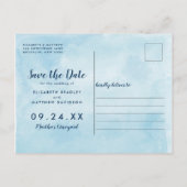 Watercolor Marthas Vineyard Kaart Save the Date (Achterkant)