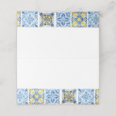 Watercolor mediterraan Portugees blauwe tegel Plaatskaartje (Buitenkant ongevouwen)