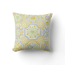 Watercolor Mediterraans Azulejo Boho Patroon 