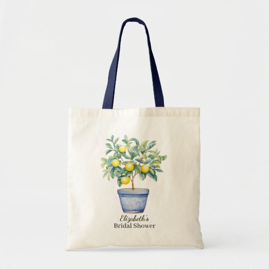 Watercolor Mediterraanse Citroen  Tote Bag (Voorkant)