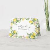 Watercolor Mediterrane will you be a bridesmaid? Bedankkaart (Voorkant)