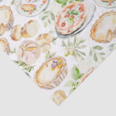 Watercolor Mediterranean Food Pattern Tissuepapier (Detail)