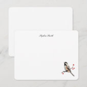Watercolor Mees vogel plat Bedankkaart (Voorkant / Achterkant)