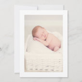 Watercolor Meisje Engel Doop Foto Uitnodiging (Achterkant)