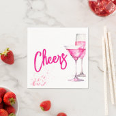 Watercolor Meisjes Galentines Feest Servet (Insitu)