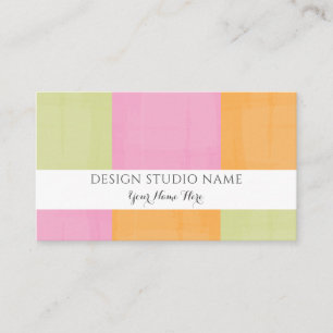 Watercolor Meisjesachtige Ontwerper Boutique Zakel Informatiekaartje