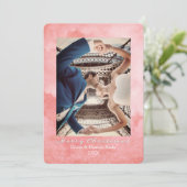 Watercolor Mellow Rose Elegante Kerstkaart Kaart (Staand voorkant)