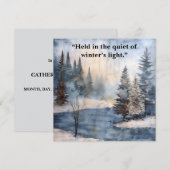 Watercolor Memorial Sympathy Card (Voorkant / Achterkant)