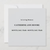 Watercolor Memorial Sympathy Card (Achterkant)