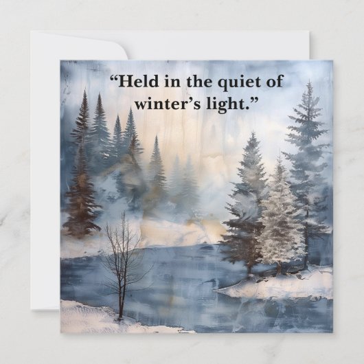 Watercolor Memorial Sympathy Card (Voorkant)