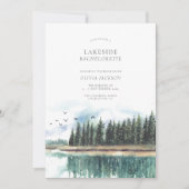 Watercolor Meren Bachelorette Weekend Reisplan Kaart (Voorkant)