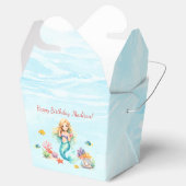 Watercolor Mermaid Birthday Bedankdoosjes (Geopend)