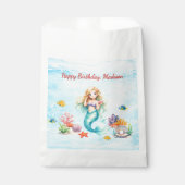Watercolor Mermaid Birthday Bedankzakje (Voorkant)