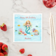 Watercolor Mermaid Birthday