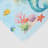 Watercolor Mermaid Birthday Tissuepapier (Detail)