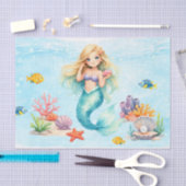 Watercolor Mermaid Birthday Tissuepapier (Craft)