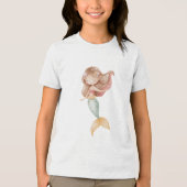 Watercolor Mermaid Girl Illustration Tri-Blend Shirt (Voorkant)