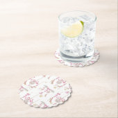  Watercolor Merry Christmas Nutcracker ballet pink Kartonnen Onderzetters (Insitu)