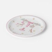  Watercolor Merry Christmas Nutcracker ballet pink Papieren Bordje (Gekanteld)