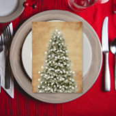 Watercolor Merry Little Christmas Tree Parchment Feestdagenkaart